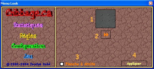 Manuel de Cribbage.ca 'Menu Look'